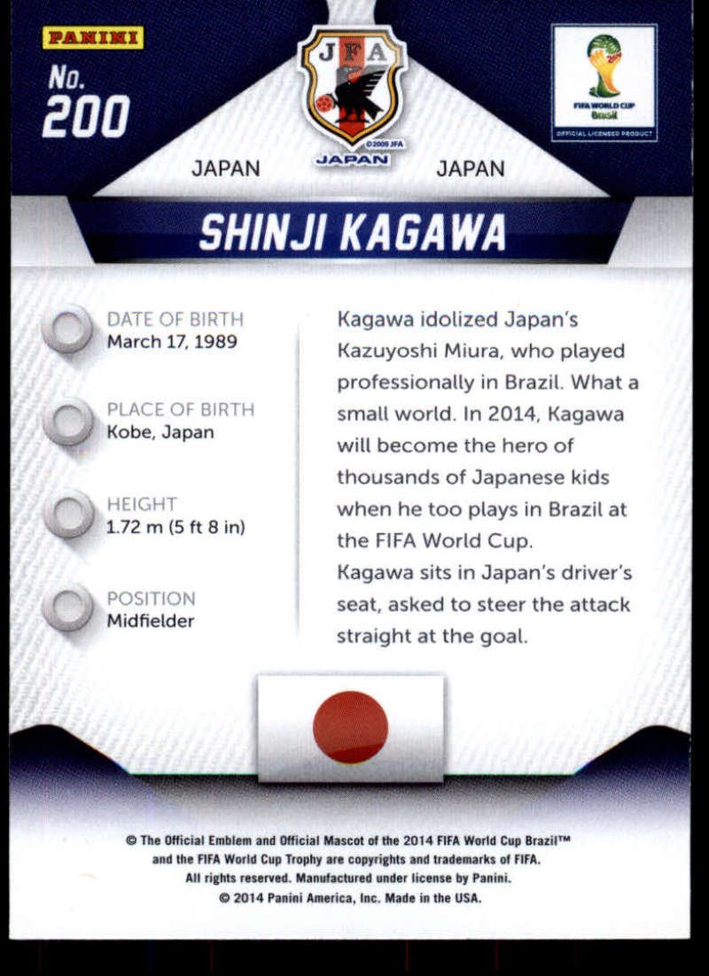 Amazon.com: 2014 Panini Prizm World Cup #200 Shinji Kagawa Japan